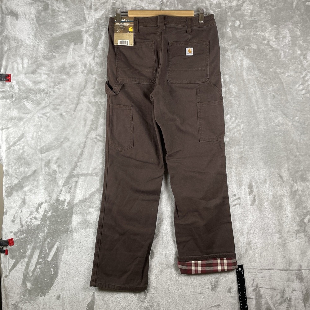 BUNDLE 2 PAIRS NWT Carhartt Fulton Pant Womens 4 Short Flannel Lined Canvas - Picture 3 of 15